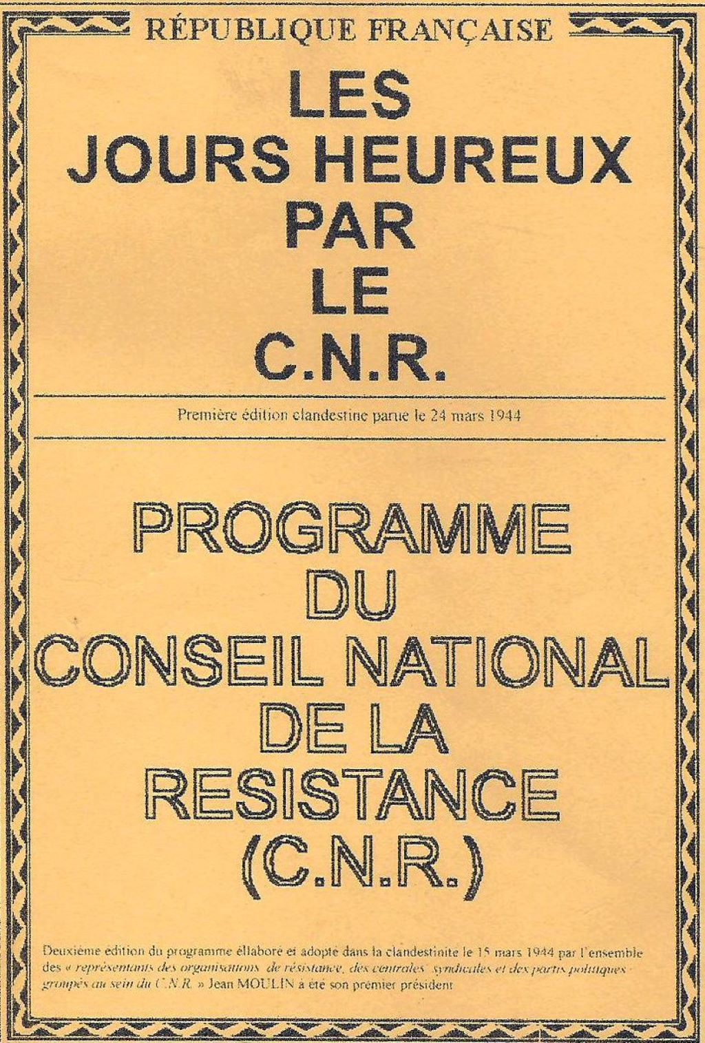 1944 : Programme du Conseil National de la Résistance (France). - « Les socialistes avaient déjà élaboré dans l’entre-deux-guerres les bases d’une théorie économique marxo-keynésienne qui s’imposera au lendemain de la guerre et sera la base de l’Etat social. »