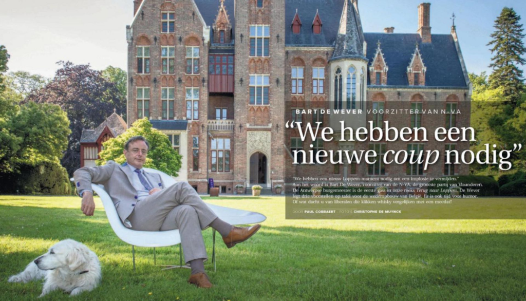 Bart De Wever (N-VA) : « On a besoin d’un nouveau coup d’Etat », in De Krant van West-Vlaanderen, 9.7.21