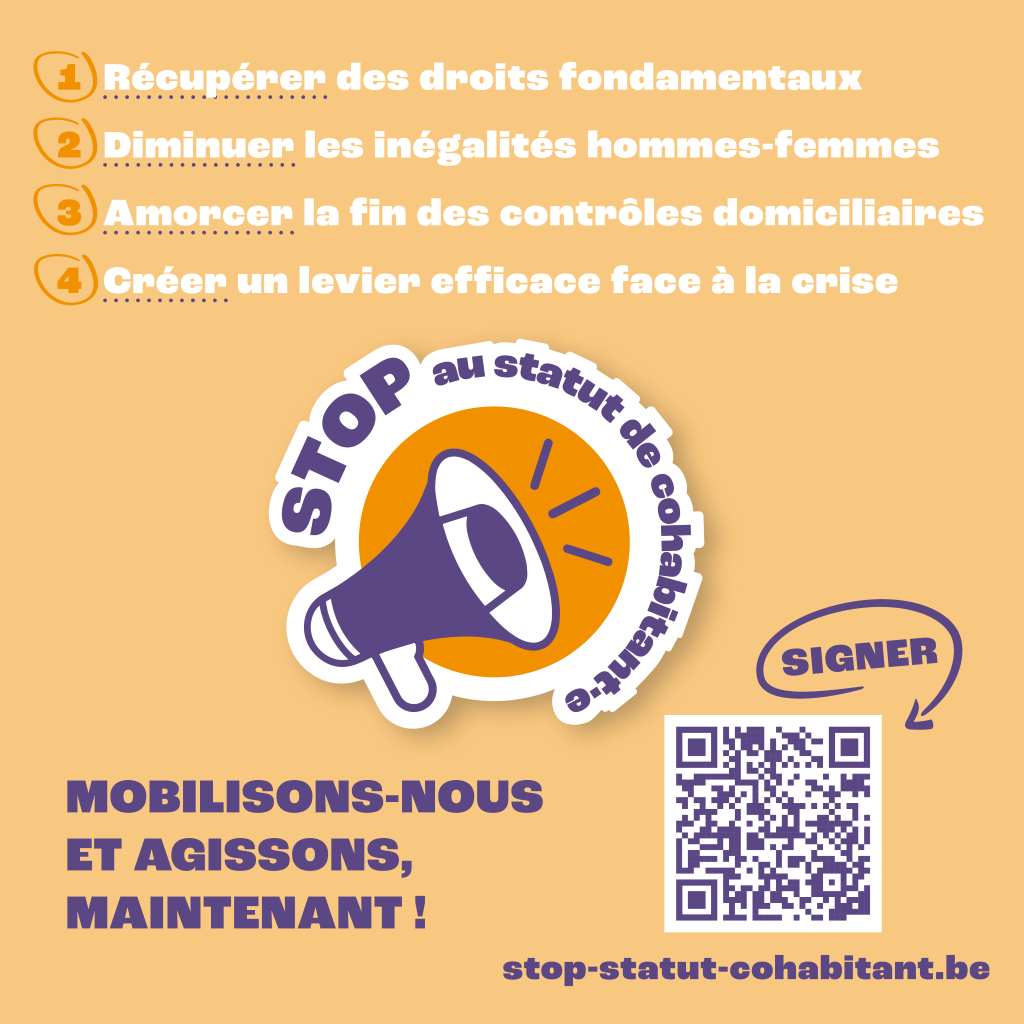 Le PAC et le MOC-Ciep ont mené ensemble campagne sous le slogan « Statut de cohabitant.e : 100% perdant.e ! ».