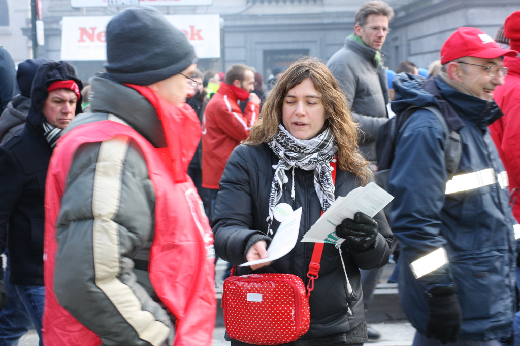 2013, 21 février. Manifestation du front commun syndical pour le maintien du pouvoir d’achat.