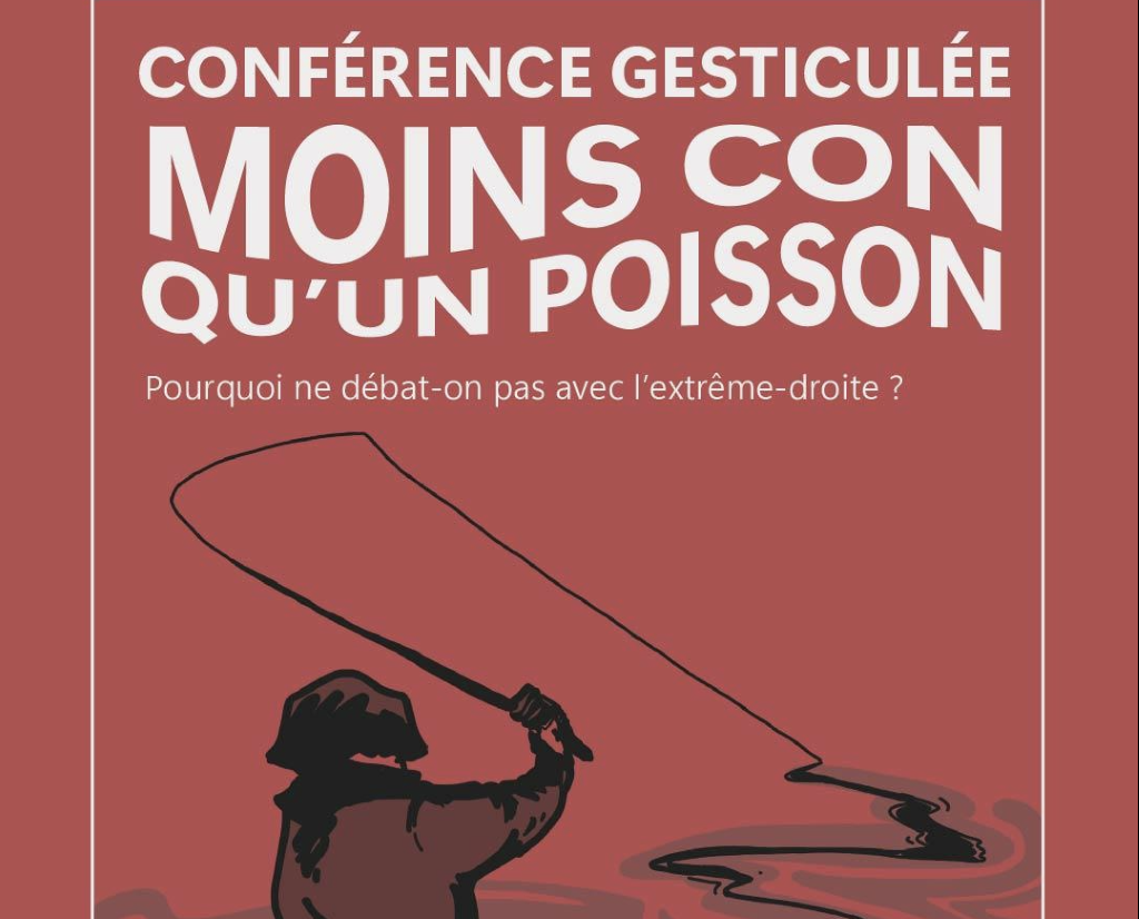 L’affiche de la conférence gesticulée de « Martin », militant antifasciste.