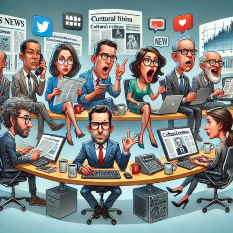 Les commentateurs de tous poils règnent en maîtres sur les réseaux sociaux, et occupent un espace de plus en plus grand dans la presse « traditionnelle ». (crédit : OpenIA)