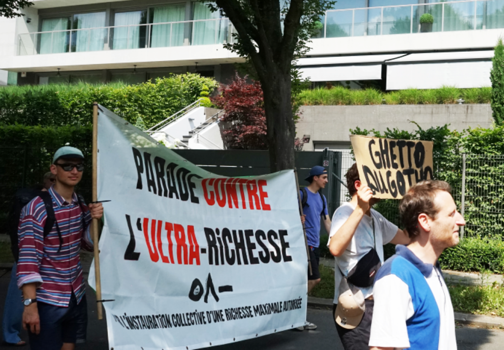 Légende. « Pour l’instauration collective d’une richesse maximale autorisée » est le but principal des actions de Collectif Stop The Rich. Une manière également d’évacuer les accusations de stigmatisation excessive, en soulignant la visée globale d’un nécessaire débat de société. (Photo :Collectif Stop The Rich)